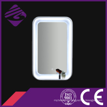 Rectangle Wood Frame LED Backlit Decorative Mirror with Touch Screen